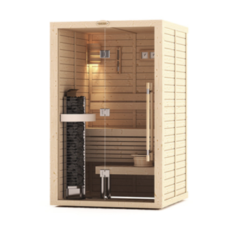 САУНА В СБОРЕ SAWO 1414RS-CA-G (1,4М Х 1,4М, ОСИНА, ПОЛНОСТЬЮ СТЕКЛЯННАЯ СТЕНА, ДИЗАЙН CLASSIC, ПРАВАЯ) (рис.2)