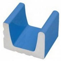 Переливной лоток керамический K1 голубой, короткий